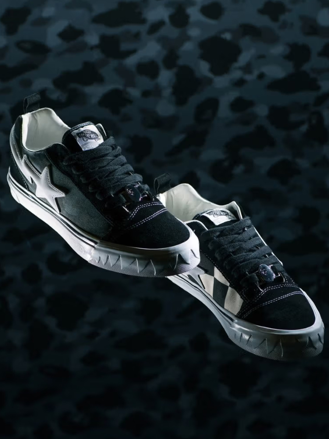Vans x BAPE Premium Knu-Skool Camo Black, Vans x BAPE Premium Knu-Skool Camo Green 착용 스타일 - 2