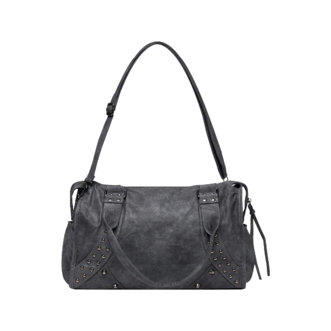 이유씨티 스터드 워싱 레더 숄더백 - 블랙(EUCT Stud Washed Leather Shoulder Bag - Black) - 2
