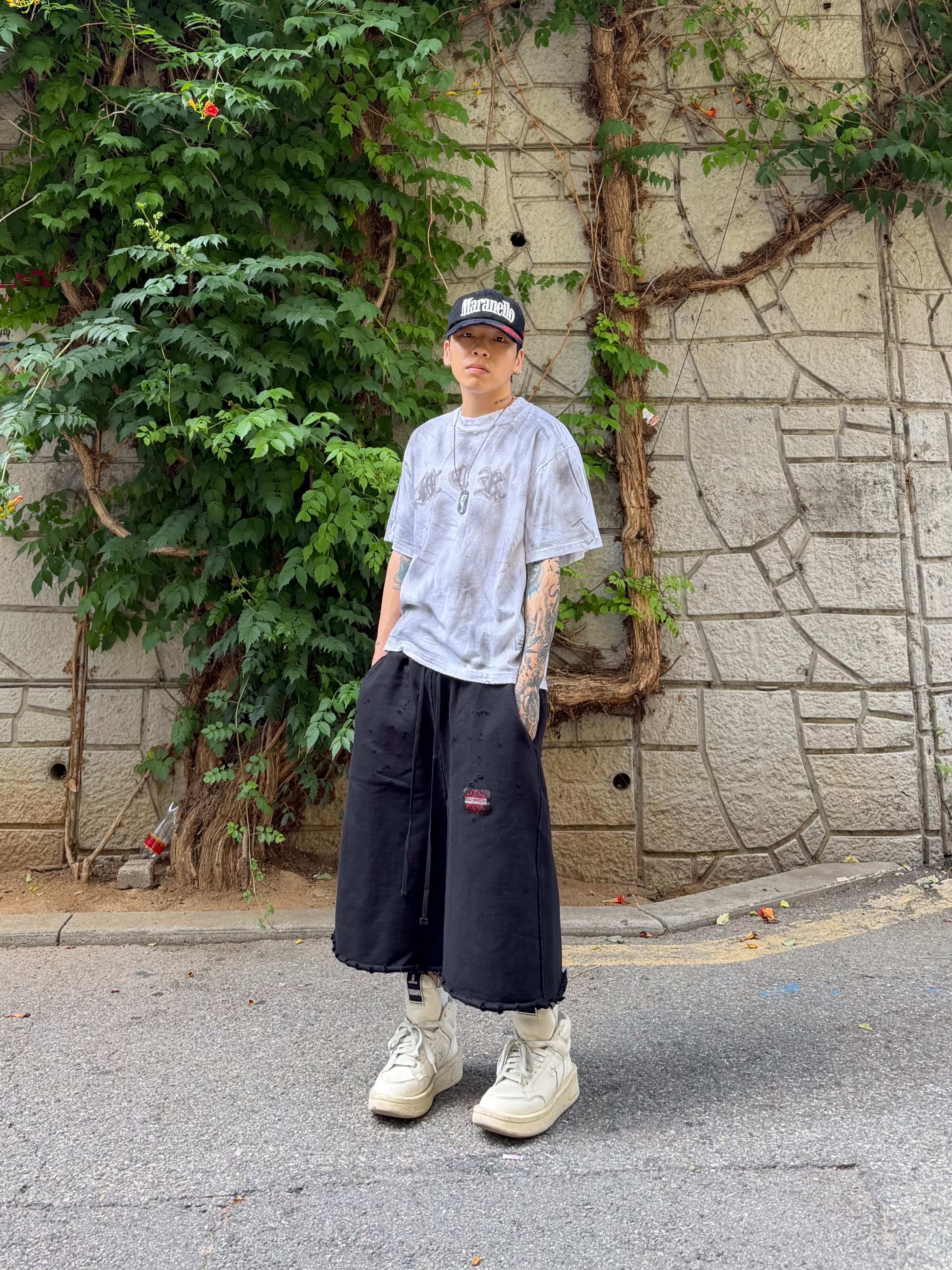 Converse x Drkshdw Turbowpn Egret 착용 스타일 - 2