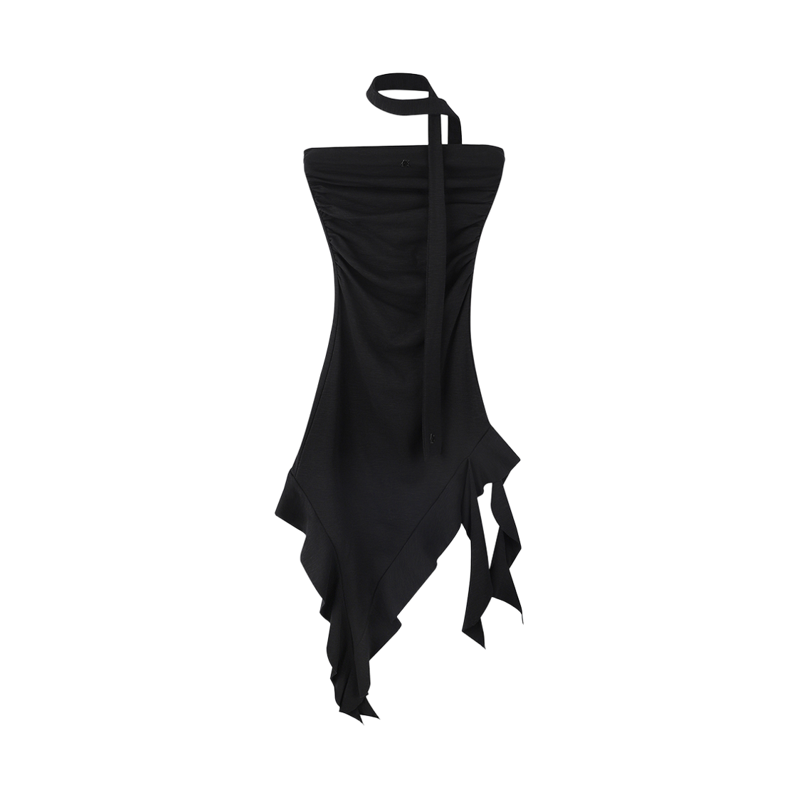 어반드레스 벨라 언발란스 러플 튜브탑 블랙(Avandress Bella Unbalance Ruffle Tube Top Black) - 2