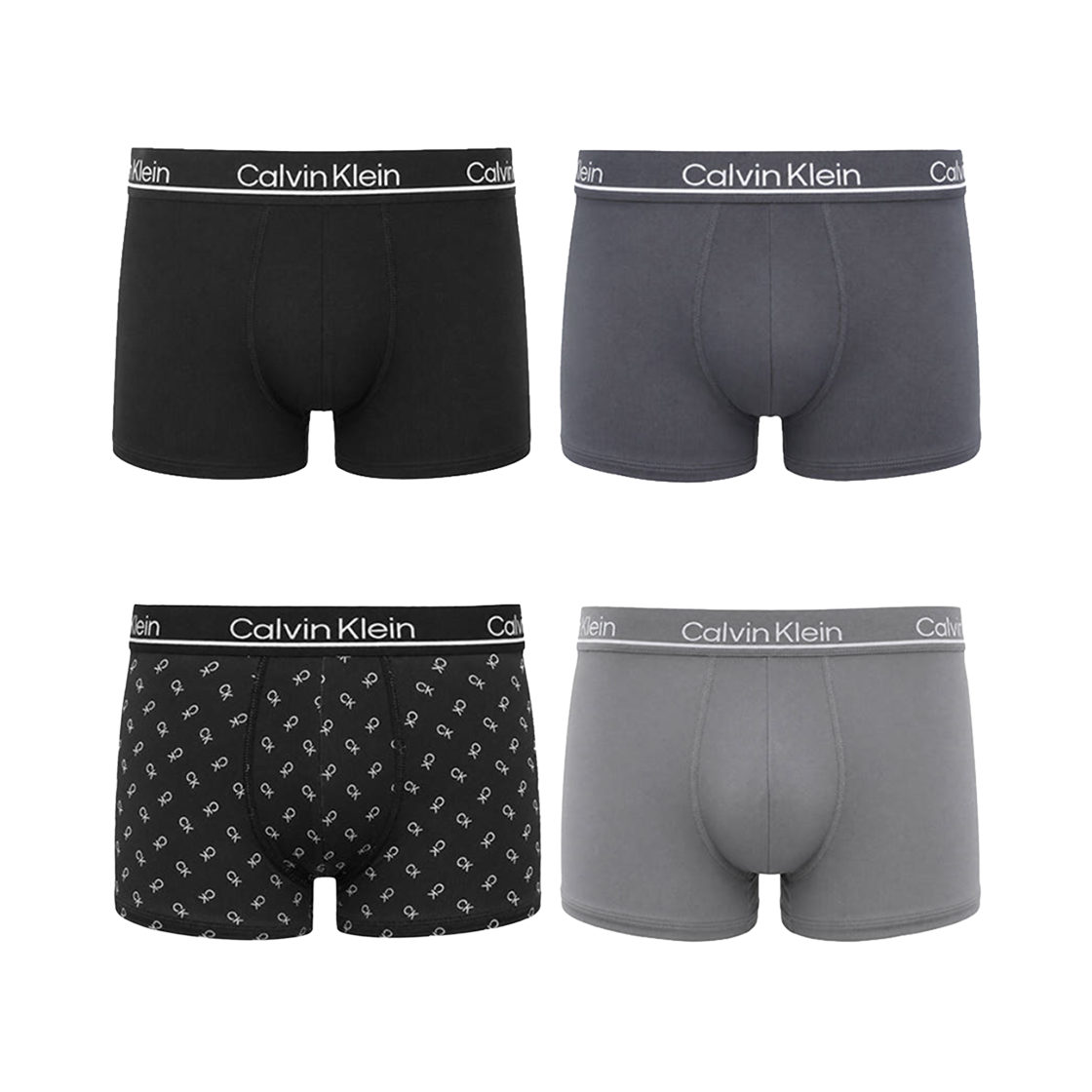 NP2755O021 Calvin Klein Microfiber Stretch Plus Low Rise 4-Pack Trunks Multicolor