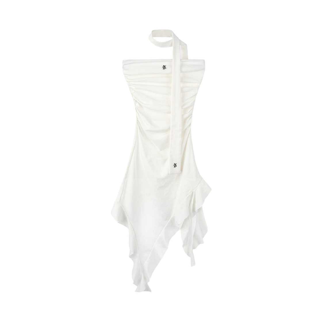 어반드레스 벨라 언발란스 러플 튜브탑 화이트(Avandress Bella Unbalance Ruffle Tube Top White)