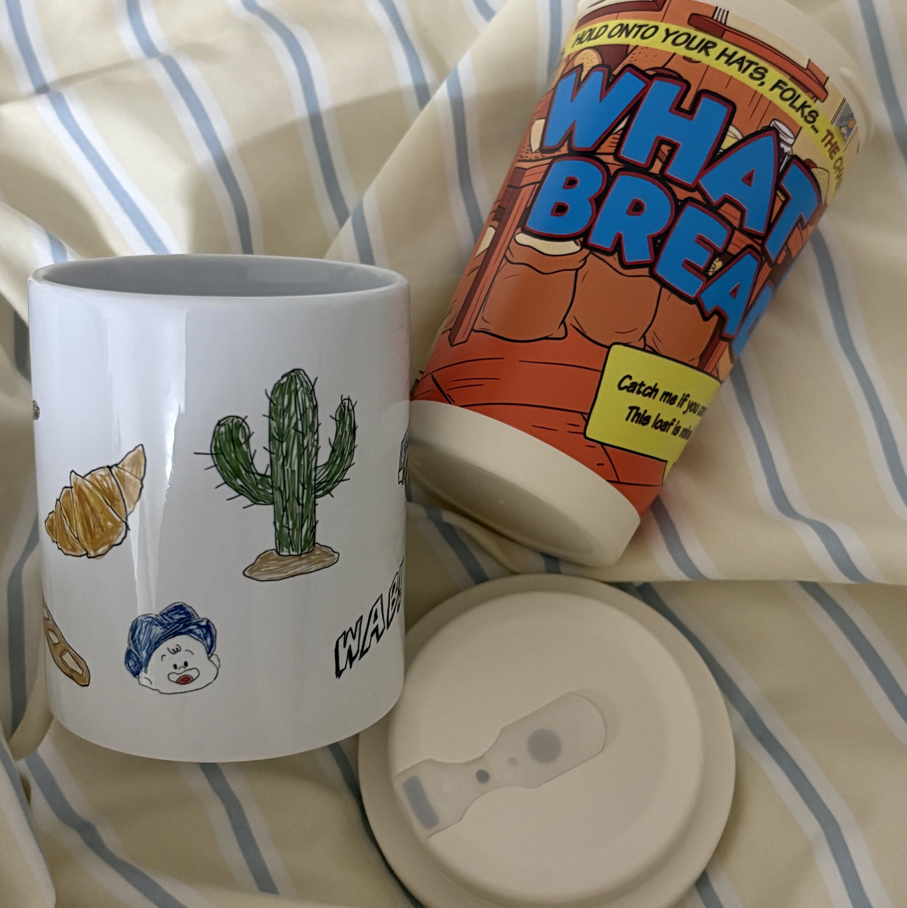 [KREAM 단독] What A Bread Mug White 350ml, [KREAM 단독] What A Bread Daily Moments Tumbler 420ml 착용 스타일 - 1