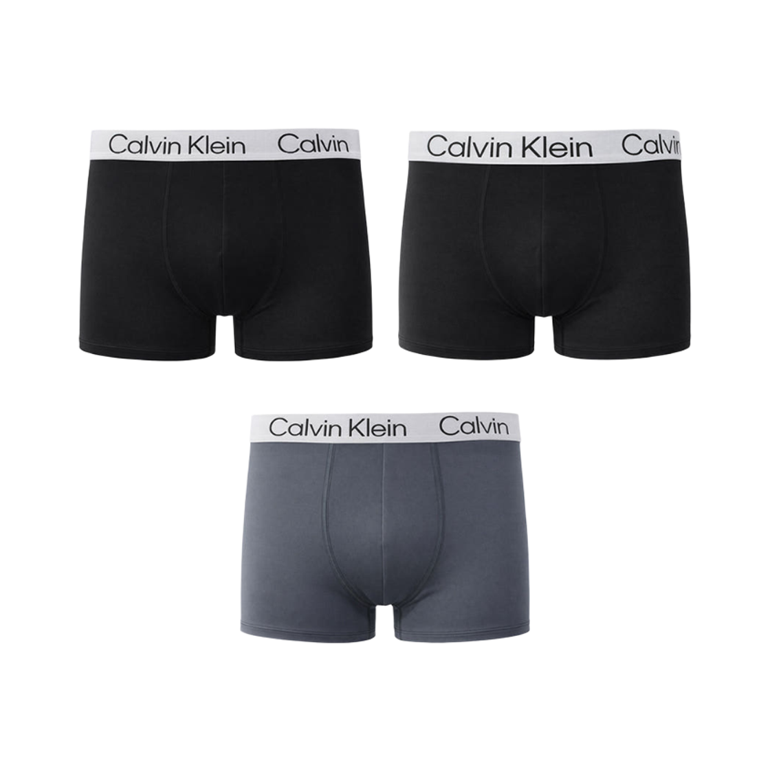 NP2741O002 Calvin Klein Microfiber Stretch Chromatic 3-pack Trunks Black Dark Grey