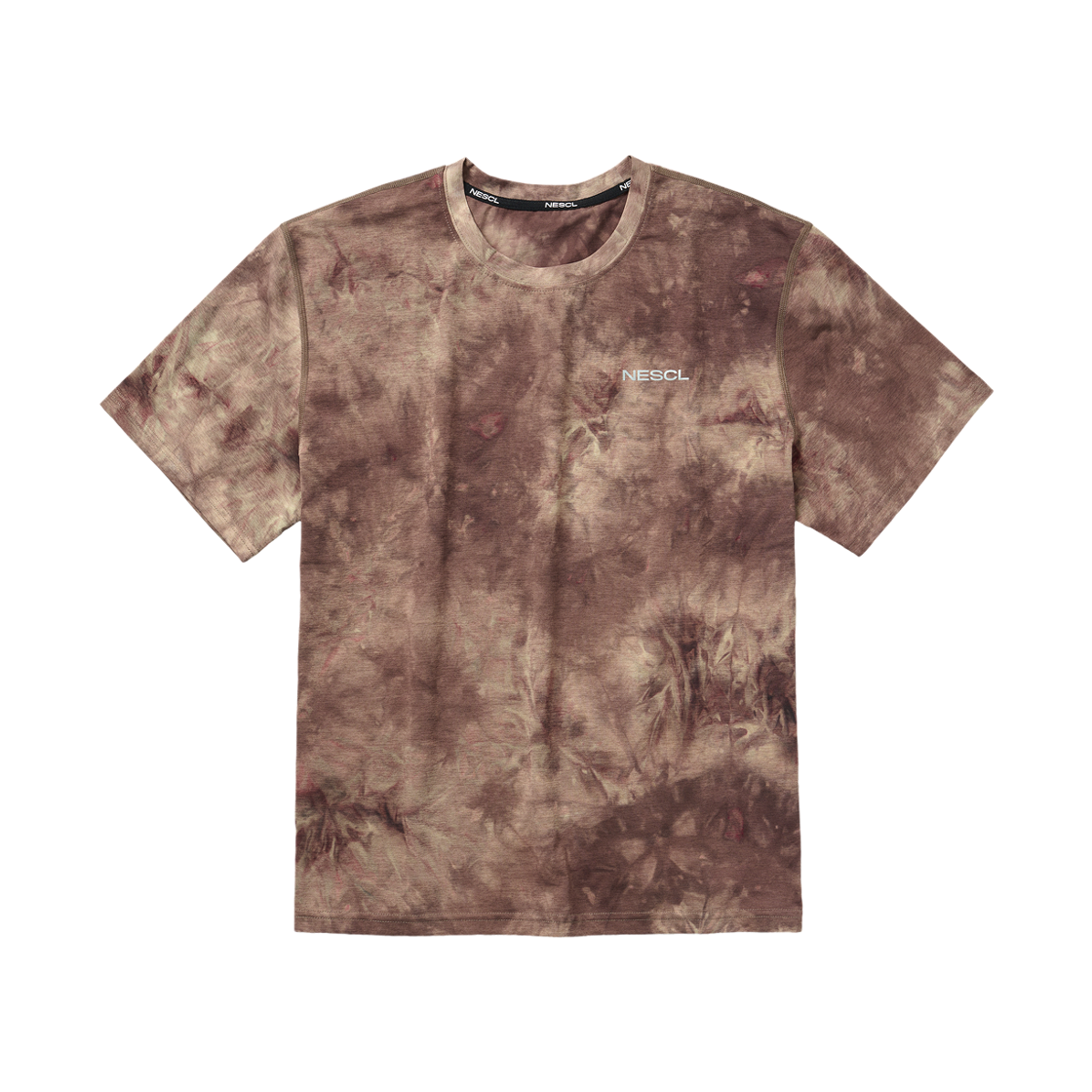 네거티브 스플릿 클럽 기능성 소로나 마블 반팔티 브라운(negative split club Functional Sorona Marble Short Sleeve Brown)
