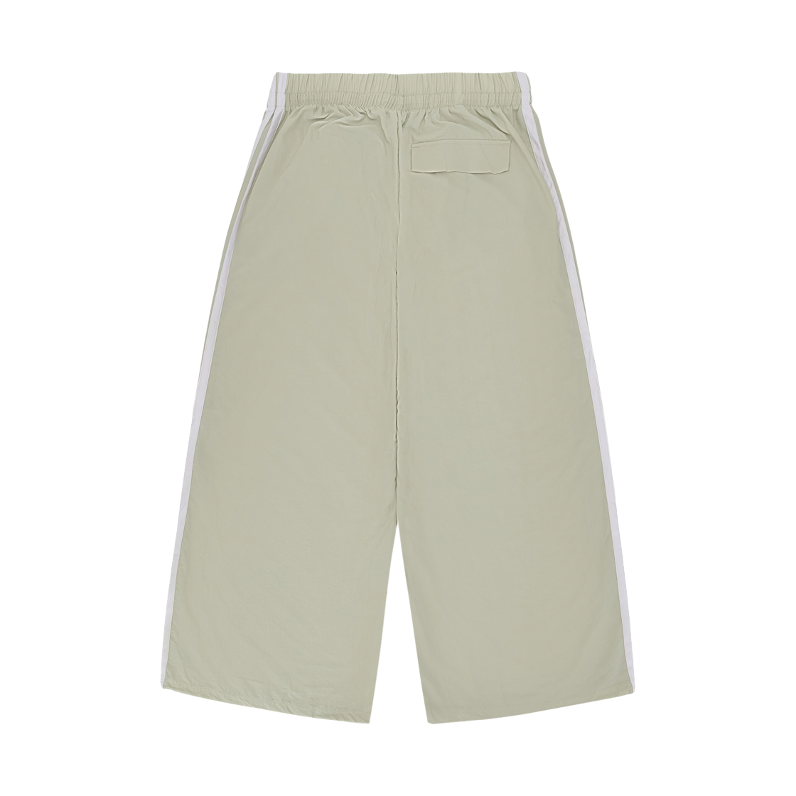 (W) 아디다스 에센셜 삼선 라이프스타일 우븐 파라슈트 팬츠 베이지 화이트 - KR 사이즈((W) Adidas Essentials 3-Stripes Lifestyle Woven Parachute Pants Beige White - KR Sizing) - 2