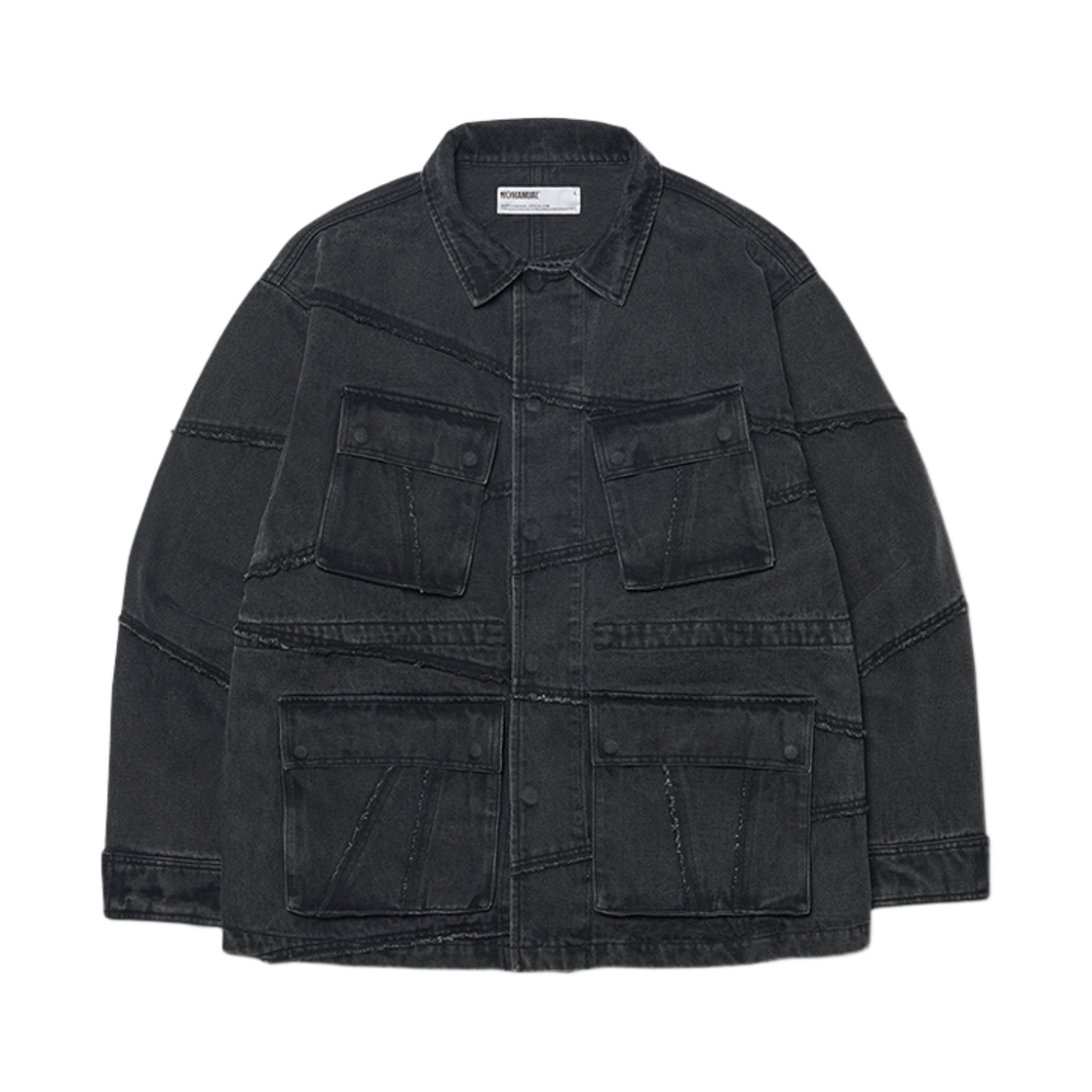 NMWF52JK04WBK NOMANUAL R.C Denim Bdu Jacket Washed Black