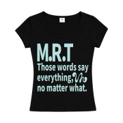 venhit MRT Vivid U-Neck Slim Fit Short Sleeve T-Shirt Black