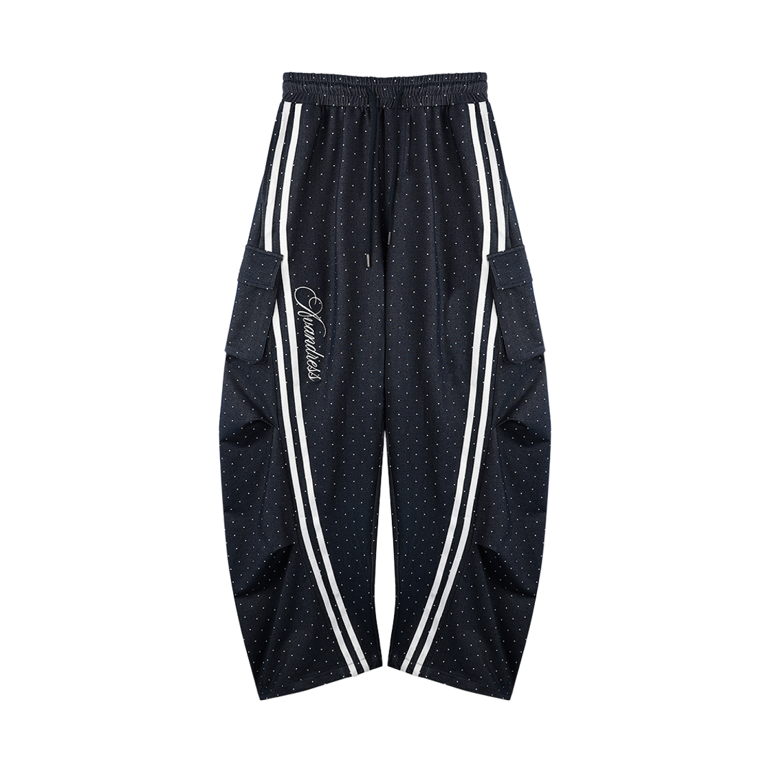 AV61PT02NV Avandress Tiny Dot Track Pants Navy
