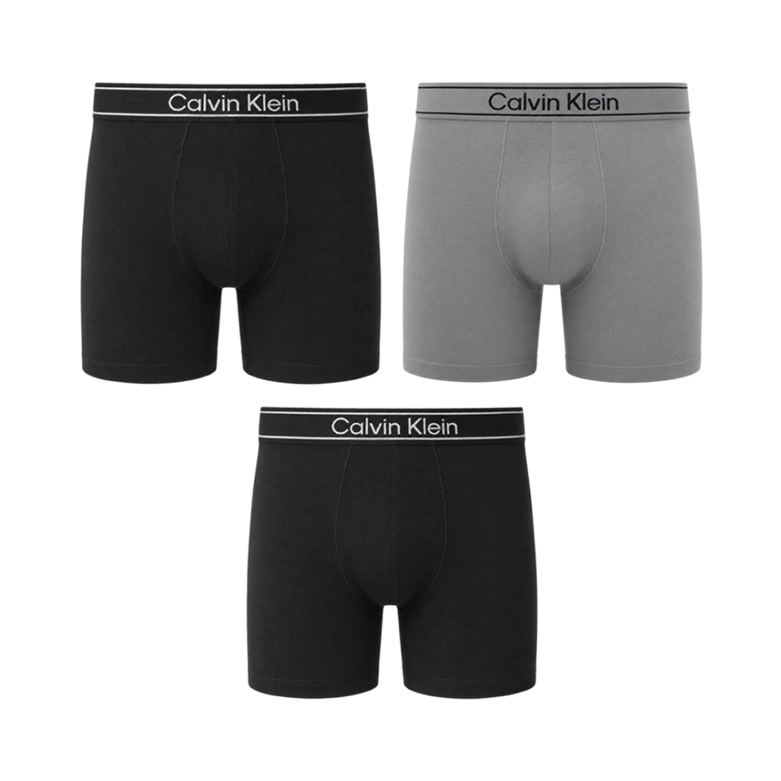 NP2830O900 Calvin Klein Viscose Blend 3-Pack Boxer Brief Black Grey