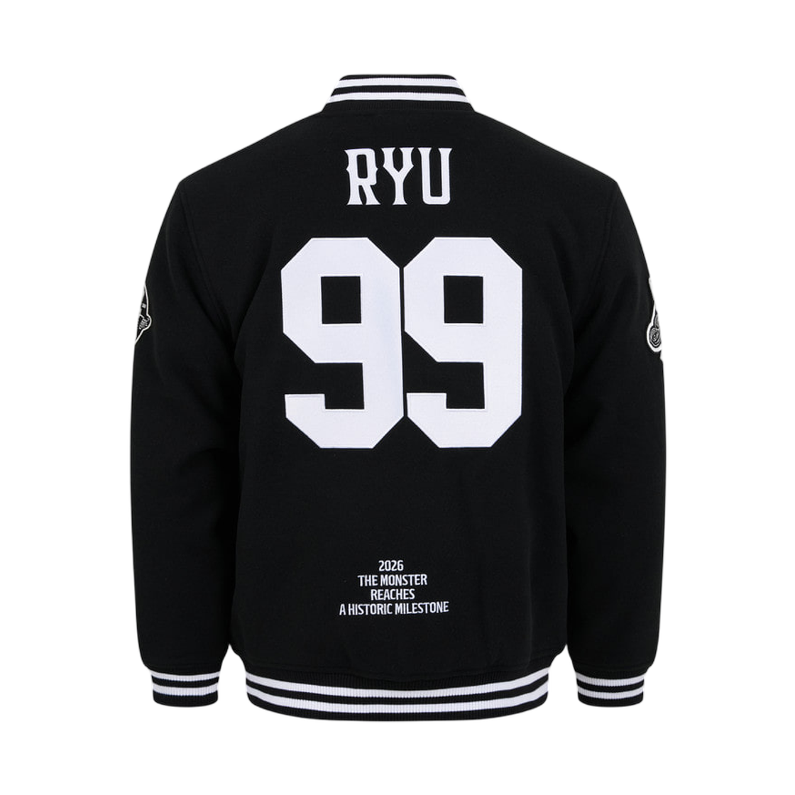 한화 이글스 스파이더 류현진 플레이어 브랜드 컬렉션 바시티 자켓 블랙(Hanwha Eagles Spyder Ryu Hyun Jin Player Brand Collection Varsity Jacket Black) - 2