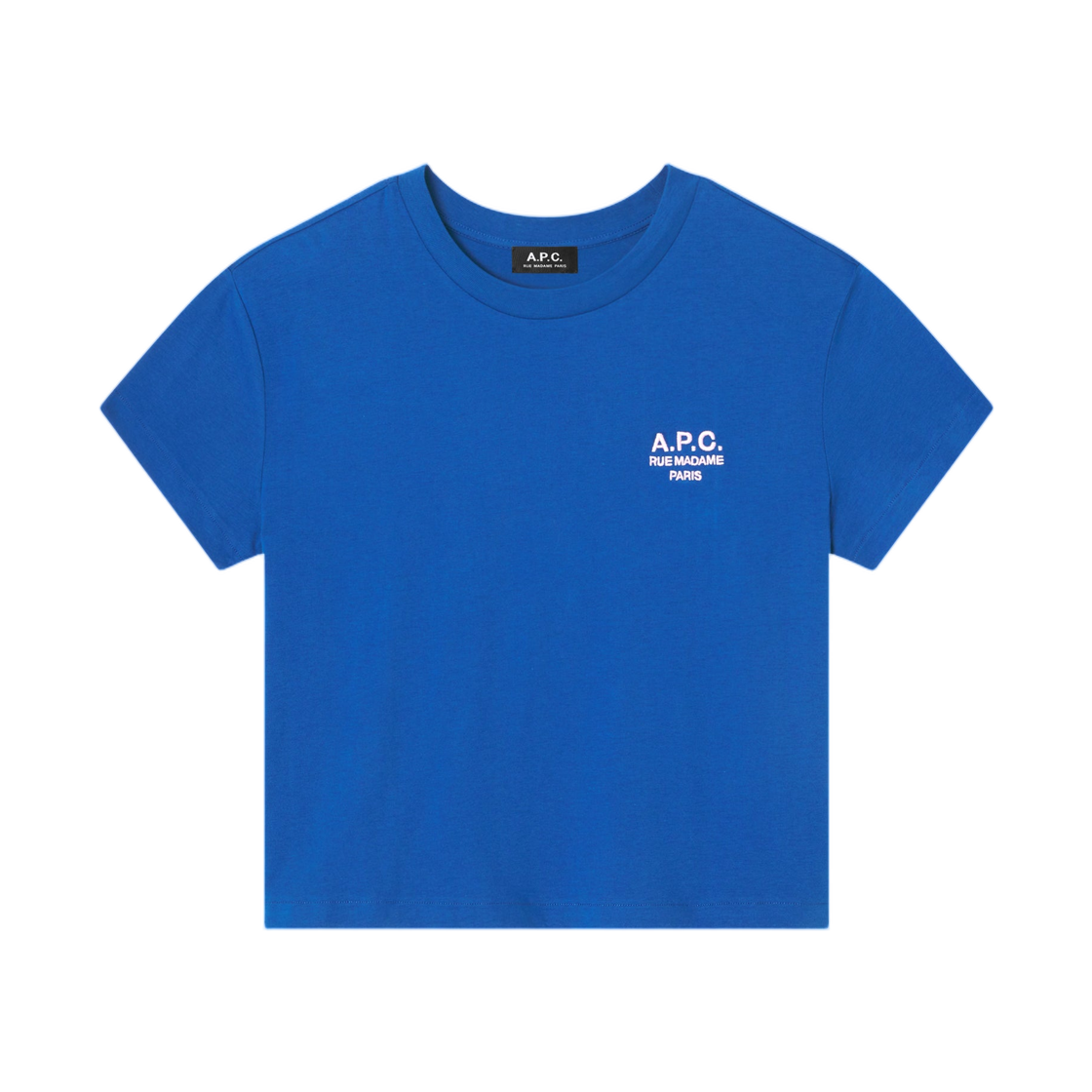 COHBM-F26389-INF (W) A.P.C. Rue Madame Boxy T-Shirt Blue Pink