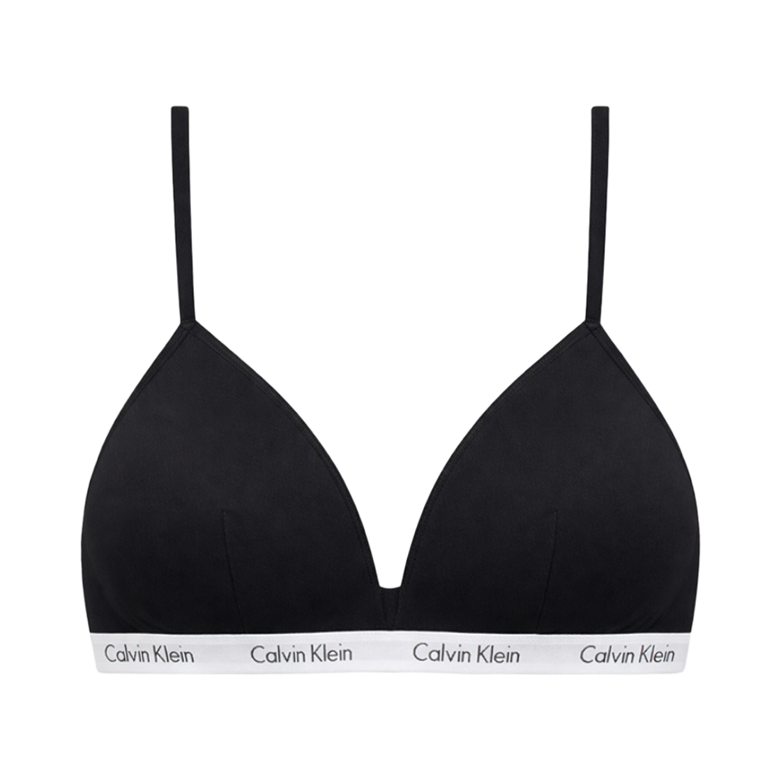 (W) 캘빈 클라인 캐러셀 라이틀리 라인드 트라이앵글 브라렛 블랙((W) Calvin Klein Carousel Lightly Lined Triangle Bralette Black) - 1