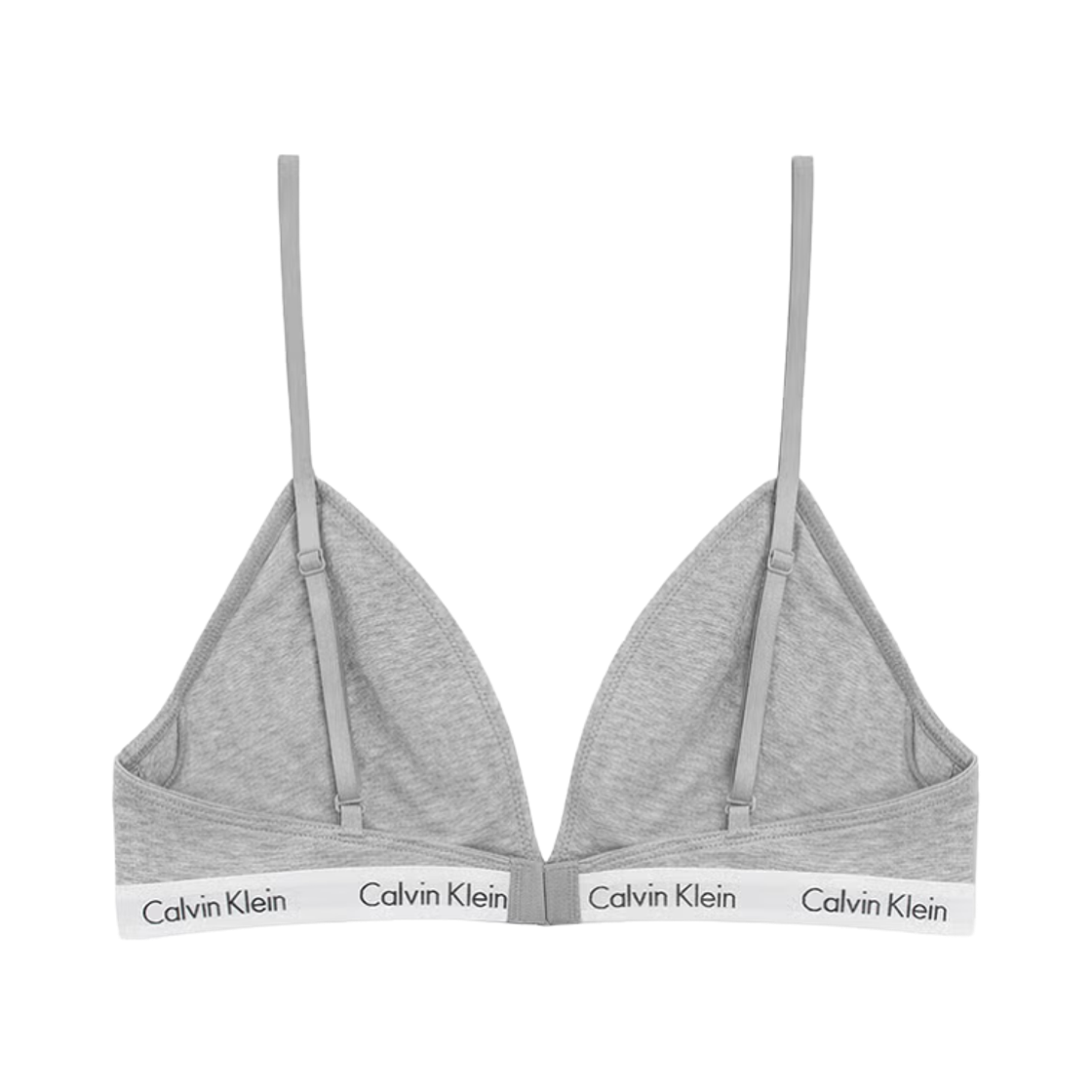 (W) 캘빈 클라인 캐러셀 라이틀리 라인드 트라이앵글 브라렛 그레이((W) Calvin Klein Carousel Lightly Lined Triangle Bralette Grey) - 2