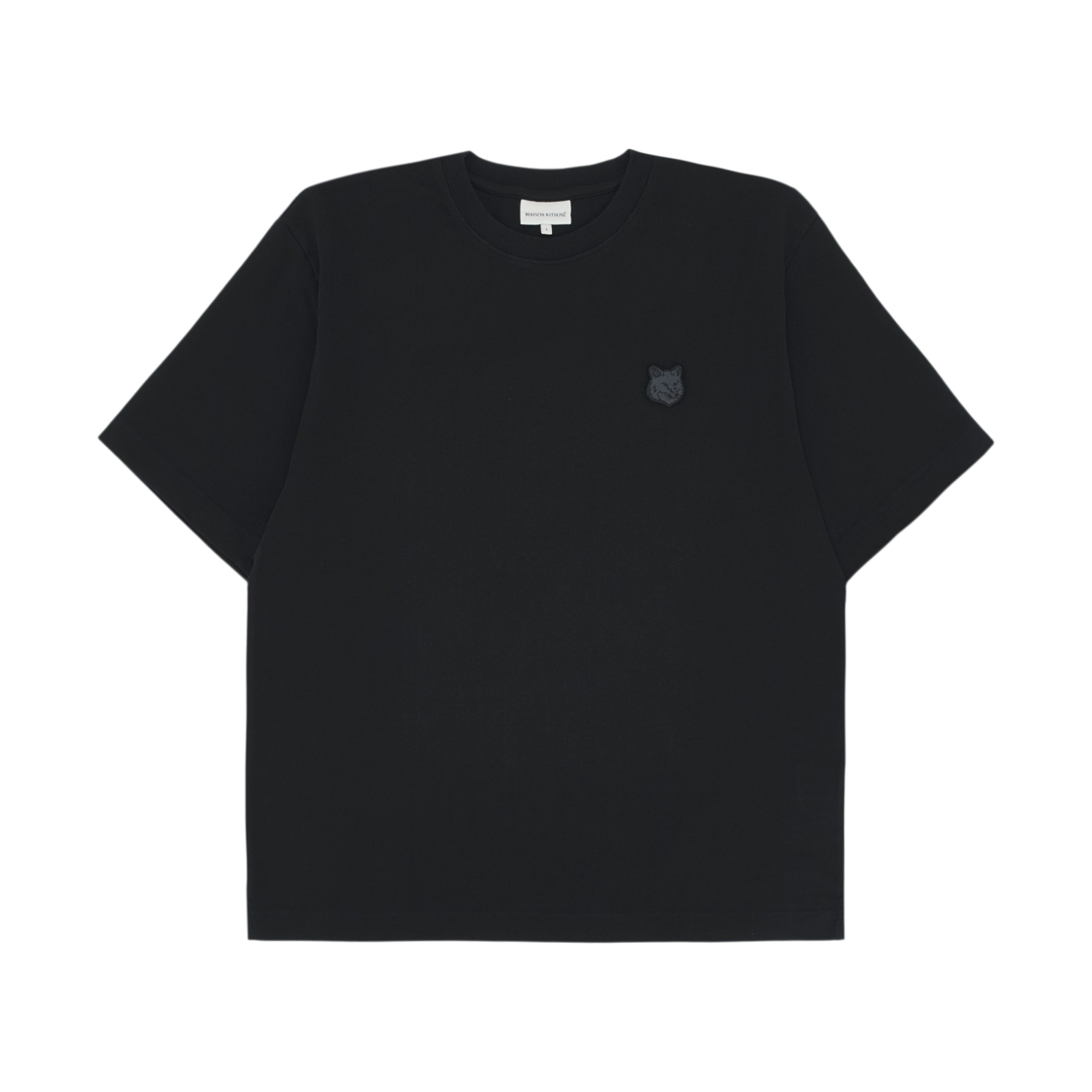 메종 키츠네 볼드 폭스 헤드 패치 오버사이즈 티셔츠 블랙(Maison Kitsune Bold Fox Head Patch Oversize T-Shirt Black) - 1