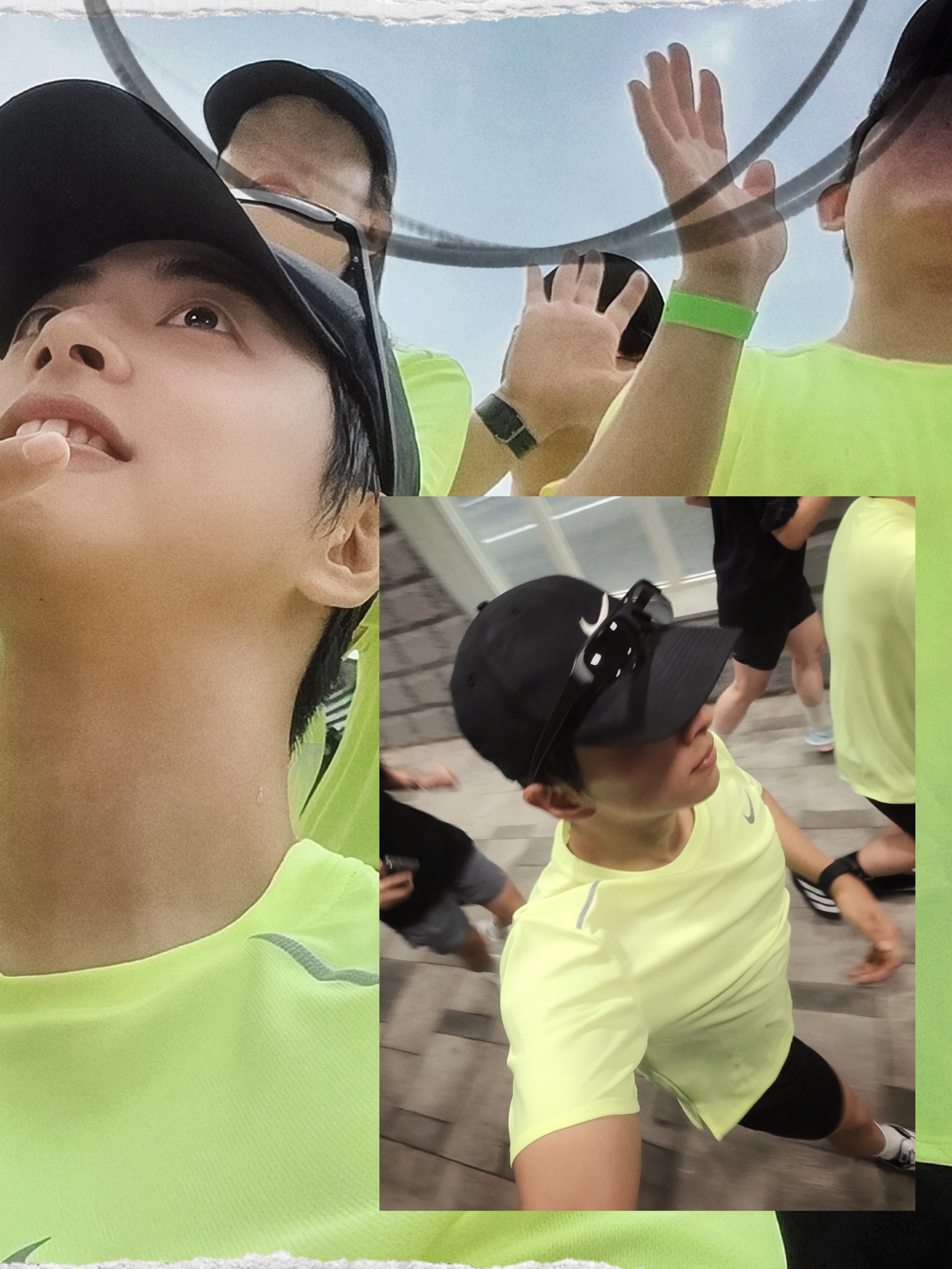 Nike Initiator White Obsidian Metallic Cool Grey, Nike Miler Dri-Fit Short Sleeve Running Top Volt Ice Barely Volt - Asia 착용 스타일 - 6