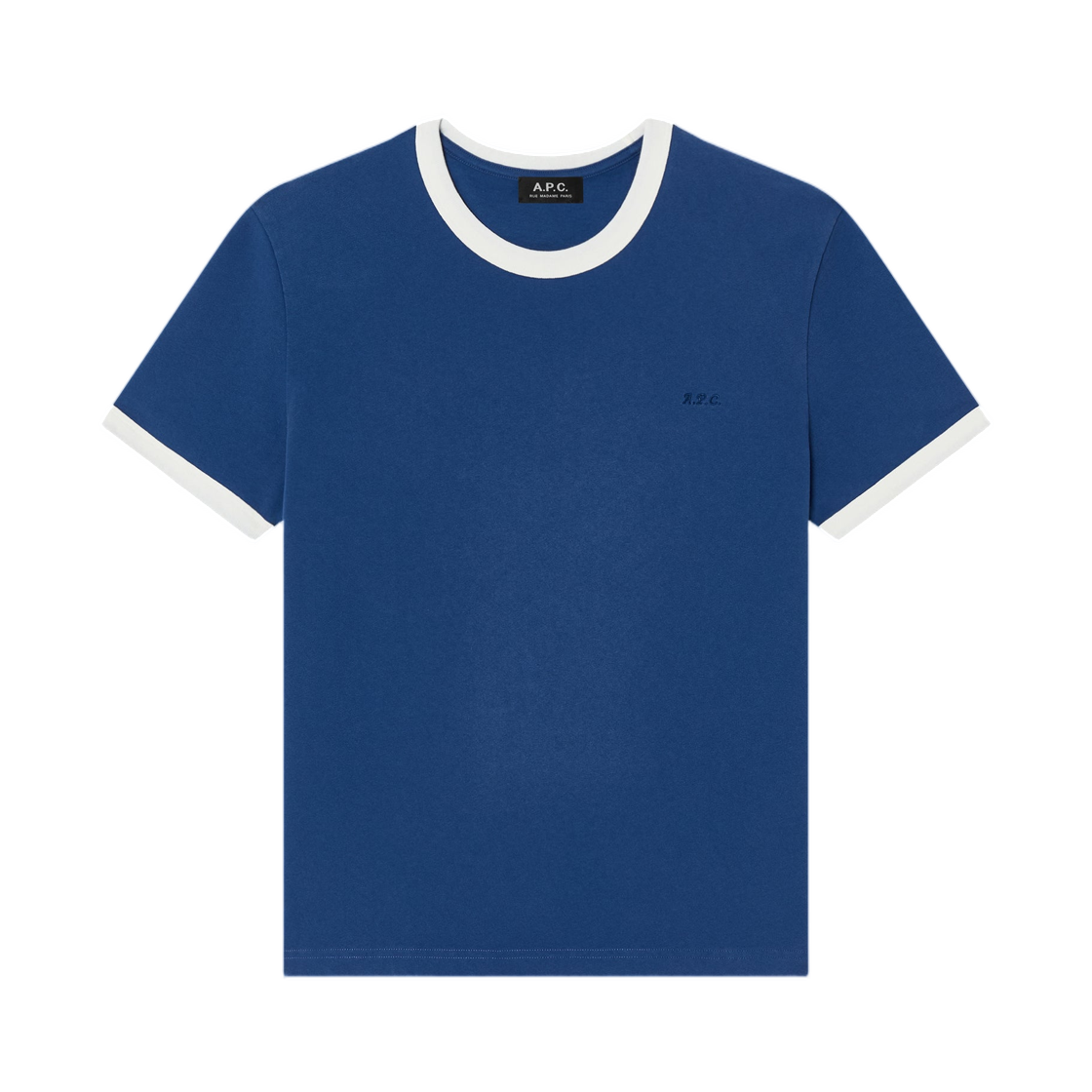 COHBQ-F26550-IAA (W) A.P.C. Ringer Crop T-Shirt Bleu