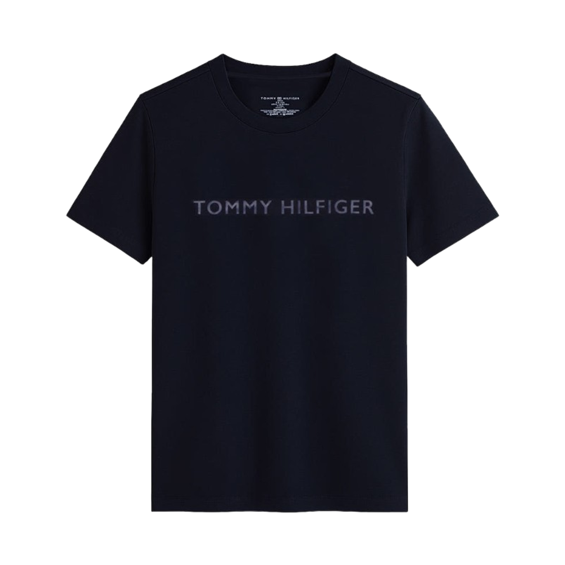 타미 힐피거 리니어 크루넥 베이직 코튼 티셔츠 네이비(Tommy Hilfiger Linear Crewneck Basic Cotton T-Shirt Navy)