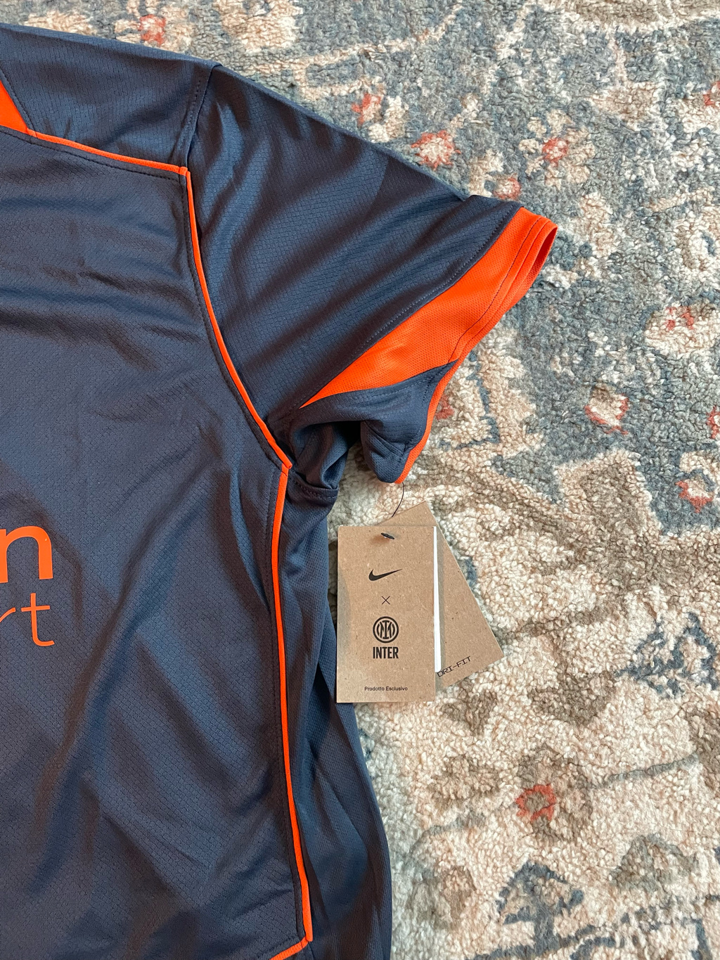Nike Inter Milan 2025/26 Stadium Third Dri-Fit Total 90 Soccer Replica Jersey Thunder Blue Safety Orange (Non Marking Ver.) 착용 스타일 - 4