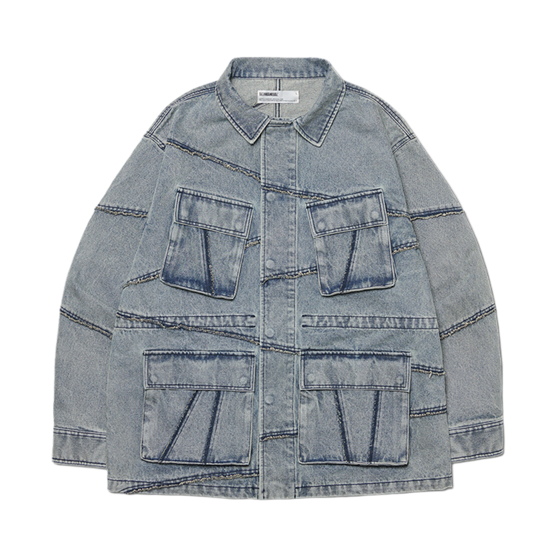 NMWF52JK04WBL NOMANUAL R.C Denim Bdu Jacket Washed Blue