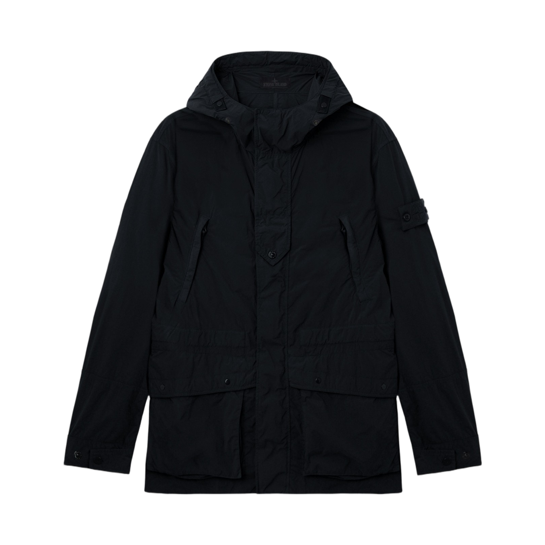 L2S15Q1000-24S00F6-V0029 Stone Island Q100024 Nylon Smerigliato_S.I. Ghost Short Parka with Anti-Drop Finish Black - 26FW