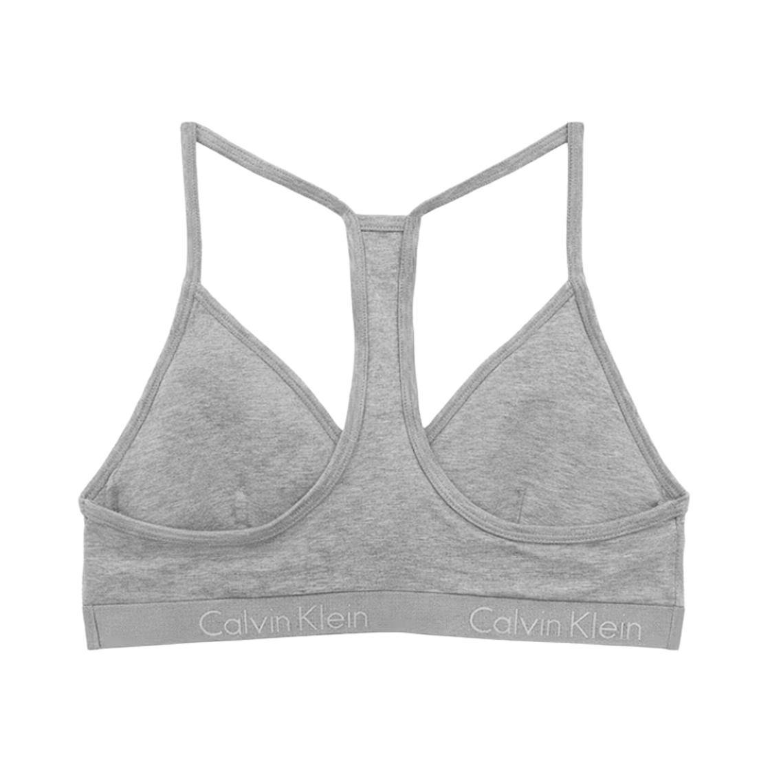 (W) 캘빈 클라인 모티프 코튼 브라렛 그레이 헤더((W) Calvin Klein Motif Cotton Bralette Grey Heather) - 2
