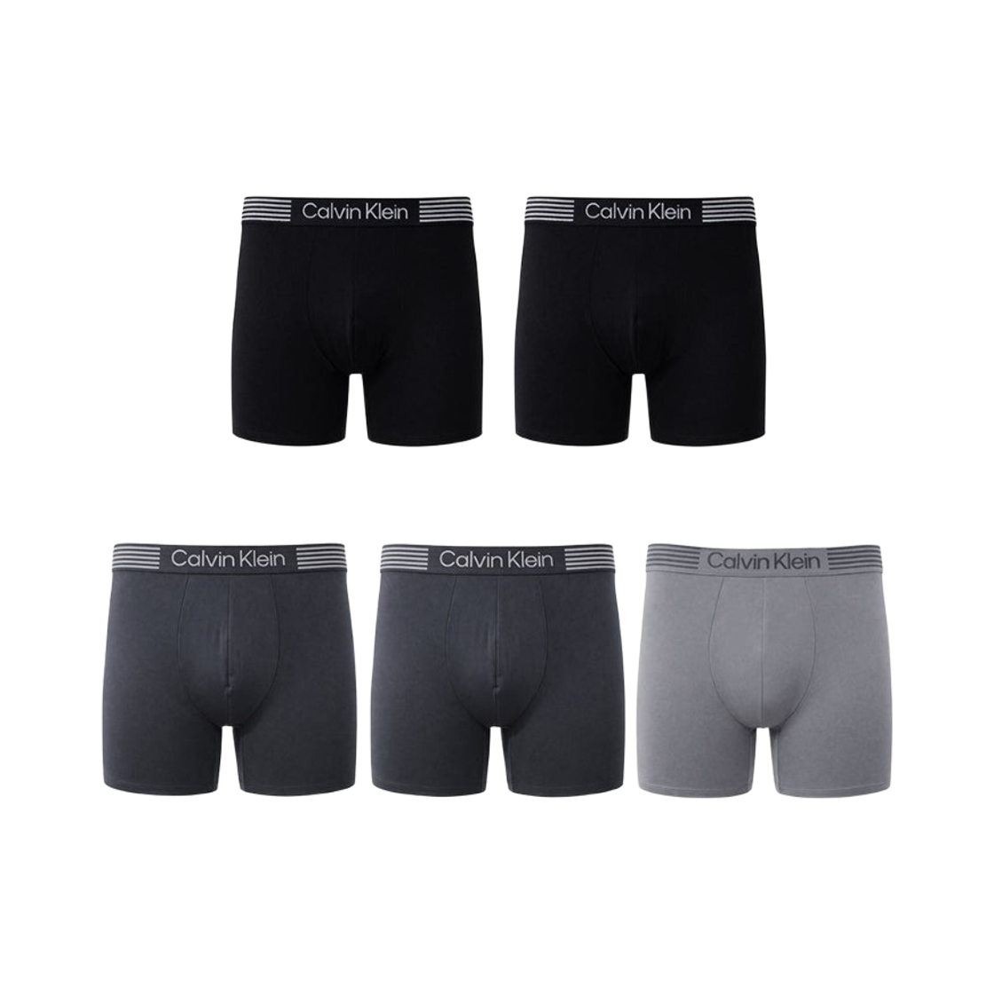 NP2810O900 Calvin Klein Micro 5-Pack Boxer Brief Black Grey