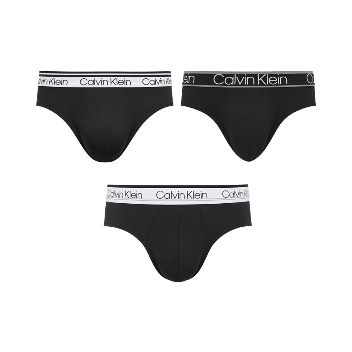 캘빈 클라인 마이크로 스트레치 3팩 힙 브리프 블랙(Calvin Klein Micro Stretch 3-Pack Hip Briefs Black) - 1
