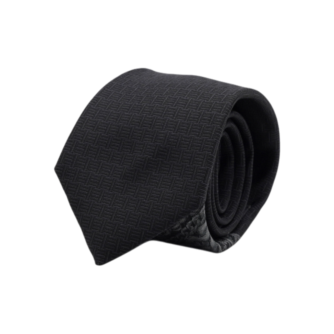 에르메스 334295T 01 블랙 실크 슈발 헤비 메탈 넥타이aa65609(Hermes Black Silk Heavy Metal Tie)