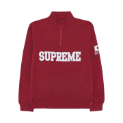 Supreme Shop Flag Half Zip Pullover Dark Red Tokyo - 26SS