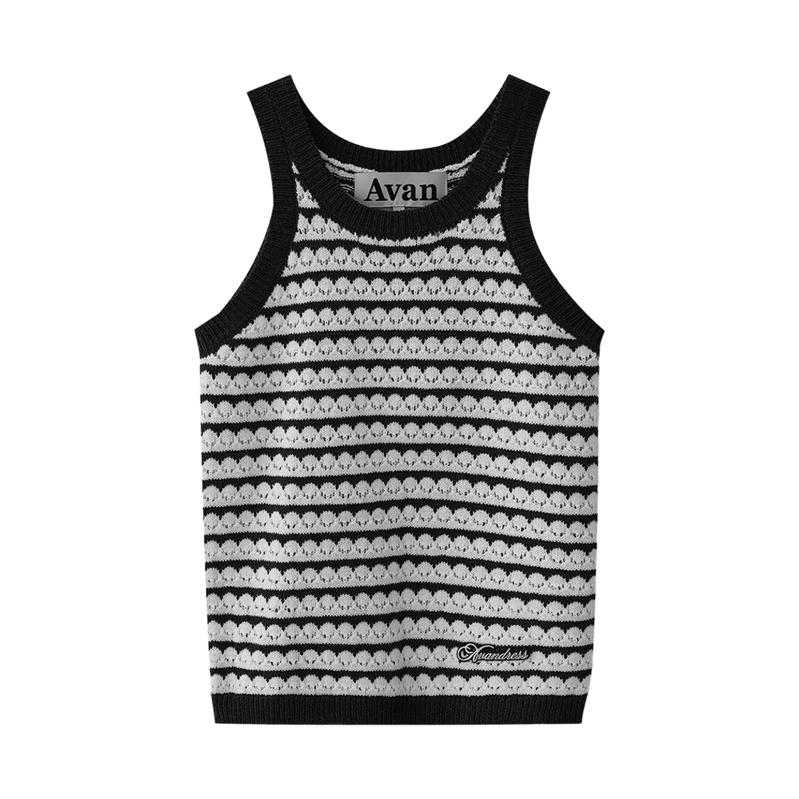 AD62KN02BK Avandress Mu Punching Knit Sleeveless Black