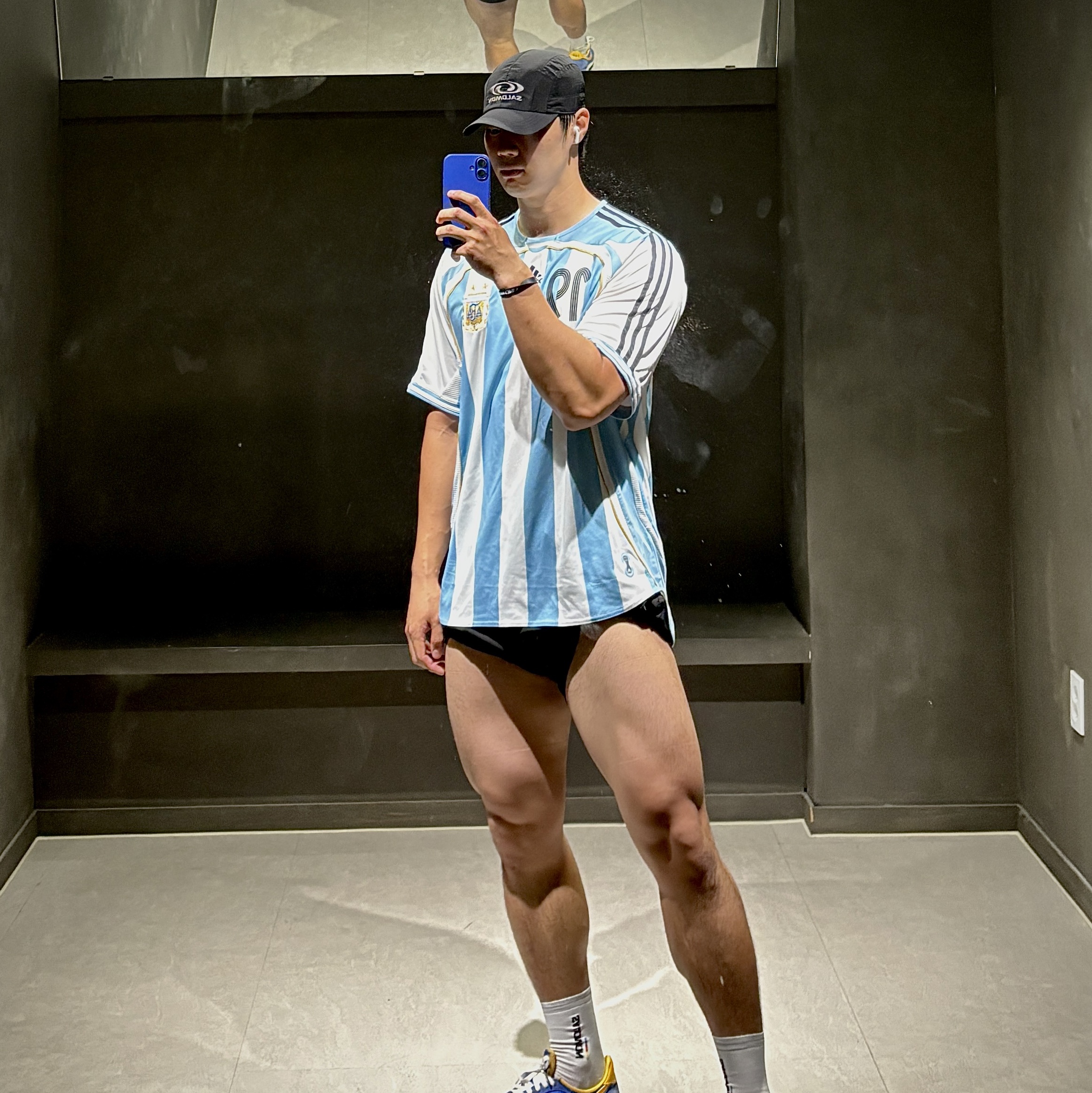 Adidas Argentina 2006 Home Jersey Messi White (Marking Ver.) - KR Sizing 착용 스타일 - 3