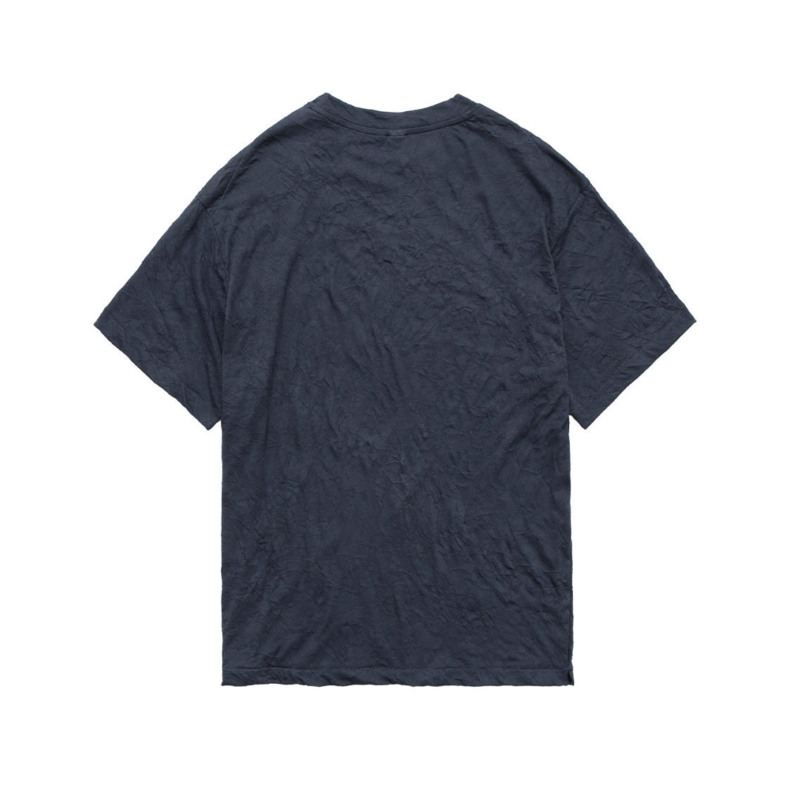 폴리테루 크리즈드 티셔츠 차콜 네이비(Polyteru Creased T-Shirt Charcoal Navy) - 2
