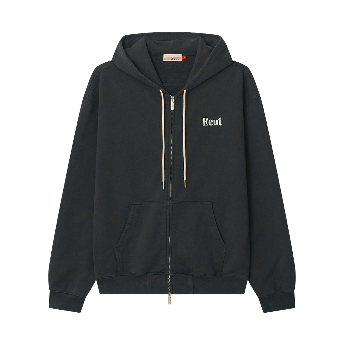 EEA1SW06CH EEUT Basic Washed Sweat Zip-Up Charcoal