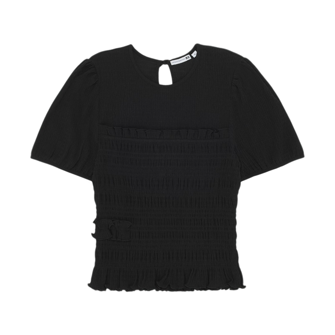 484418-09 (W) Uniqlo x Cecilie Bahnsen Shirring Volume Sleeve T-Shirt Black