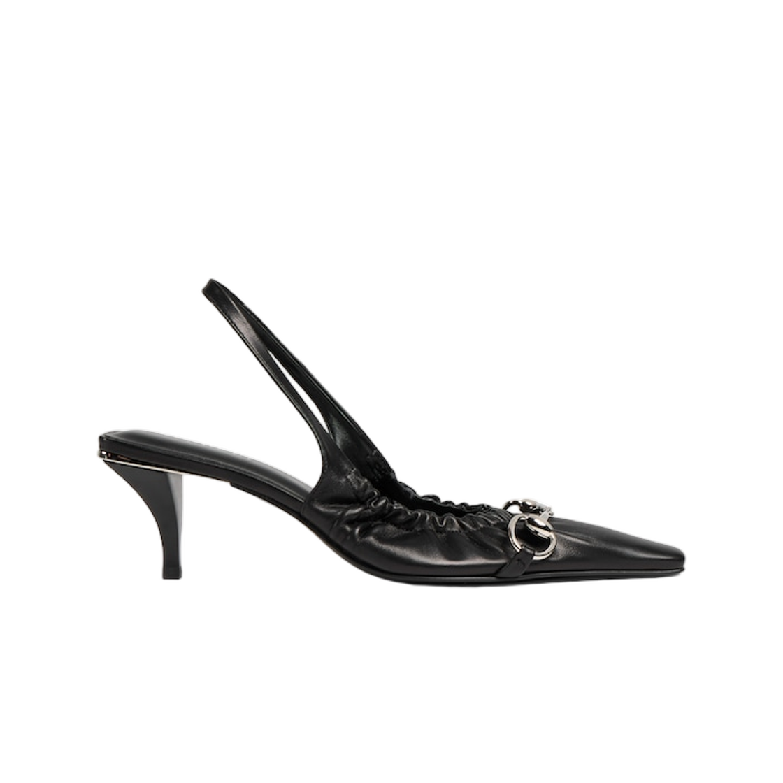 A00663-AAGRI-1000 (W) Gucci Vittoria Elastic Slingback Pump Black