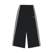 (W) Adidas Adicolor 3-Stripes Wide Sweatpants Black White - KR Sizing