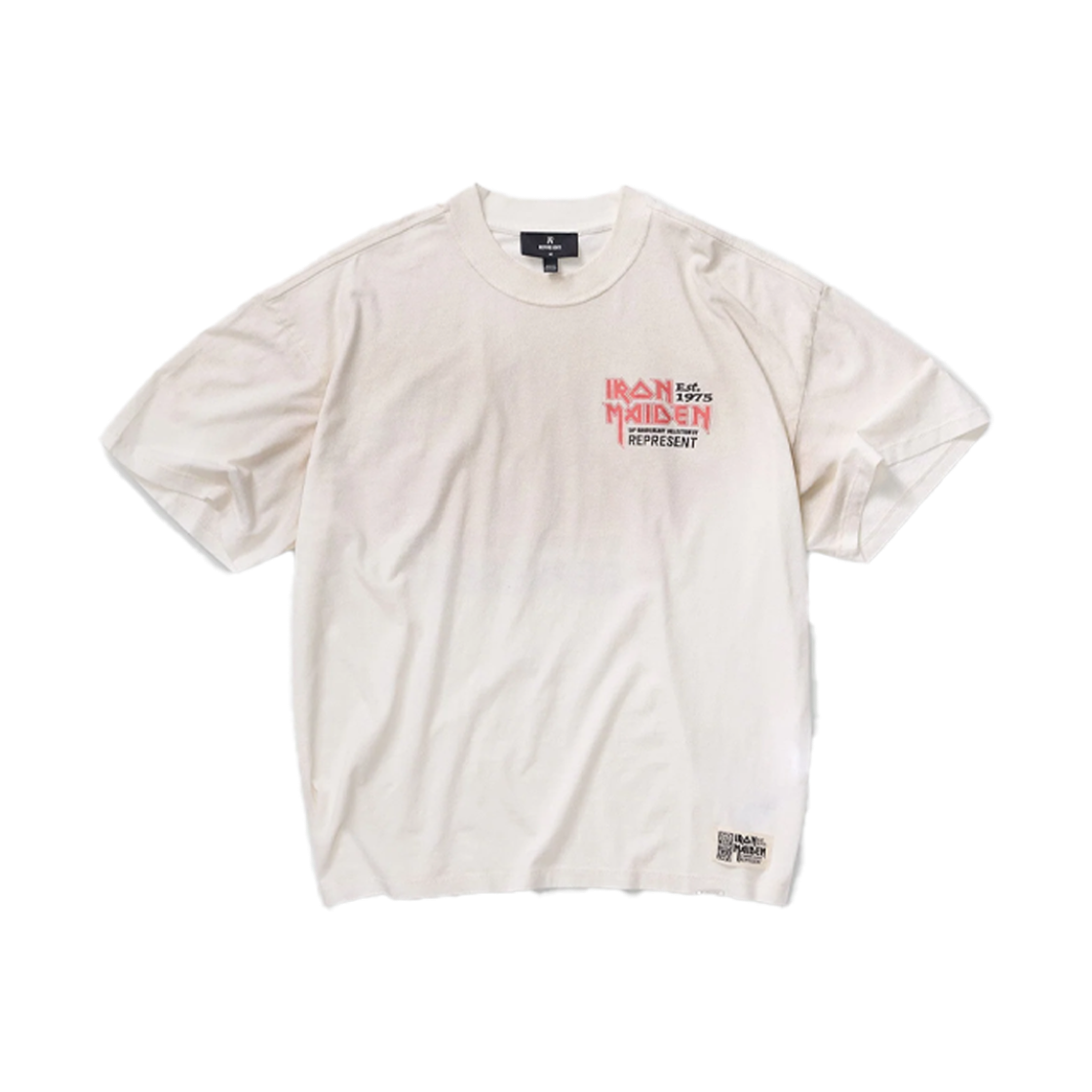 리프레젠트 x 아이언 메이든 기념 티셔츠 워시드 에크루 - 25FW(Represent x Iron Maiden Anniversary T-Shirt Washed Ecru - 25FW) - 1