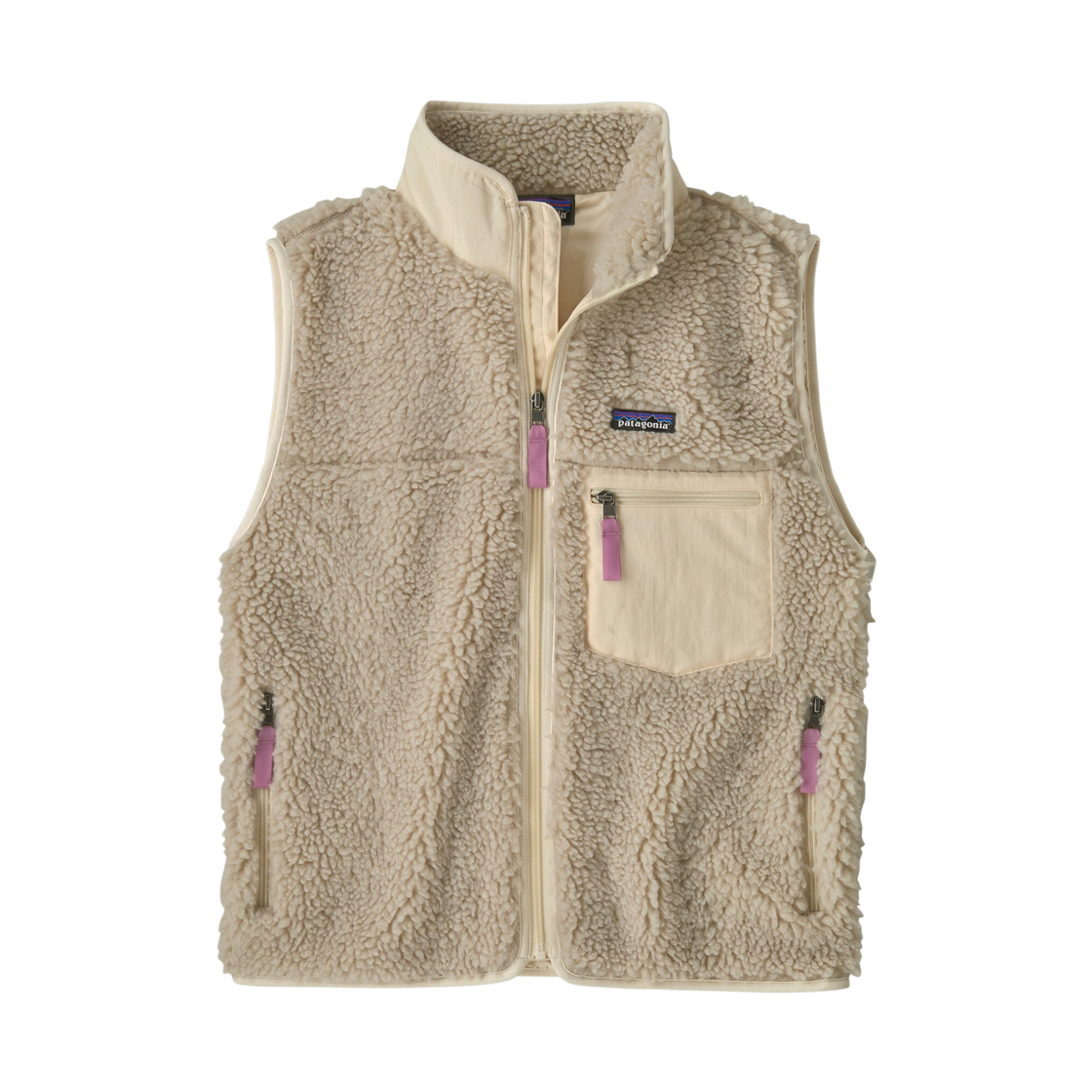 23084 (W) Patagonia Classic Retro-X Fleece Vest Natural W Light Violet