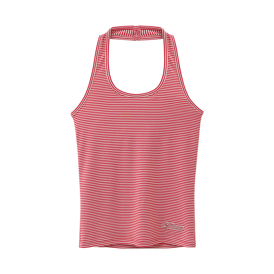 어반드레스 티안 스트라이프 홀터 슬리브리스 레드(Avandress Tian Stripe Halter Sleeveless Red)