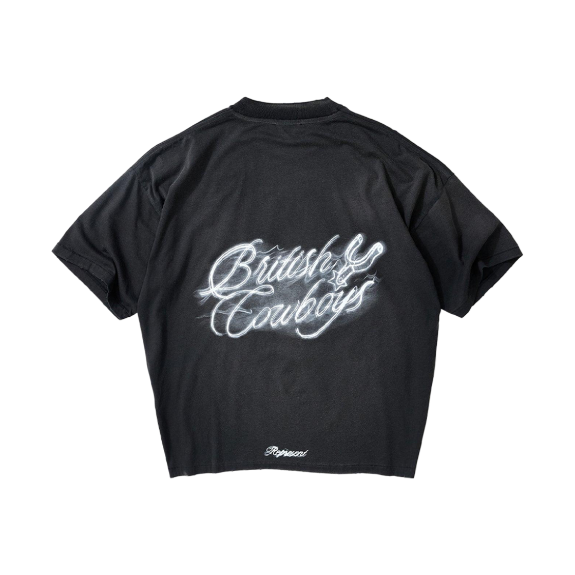 리프레젠트 브리티시 카우보이스 티셔츠 스테인드 블랙 - 26SS(Represent British Cowboys T-Shirt Stained Black - 26SS) - 2