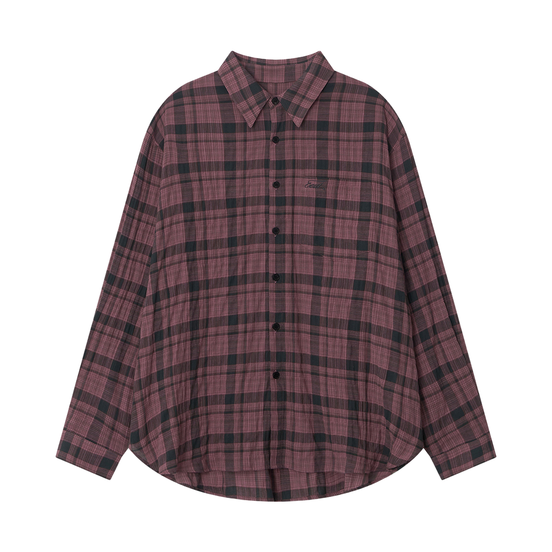 이우트 더스크 체크 셔츠 다크 핑크(EEUT Dusk Check Shirt Dark Pink)