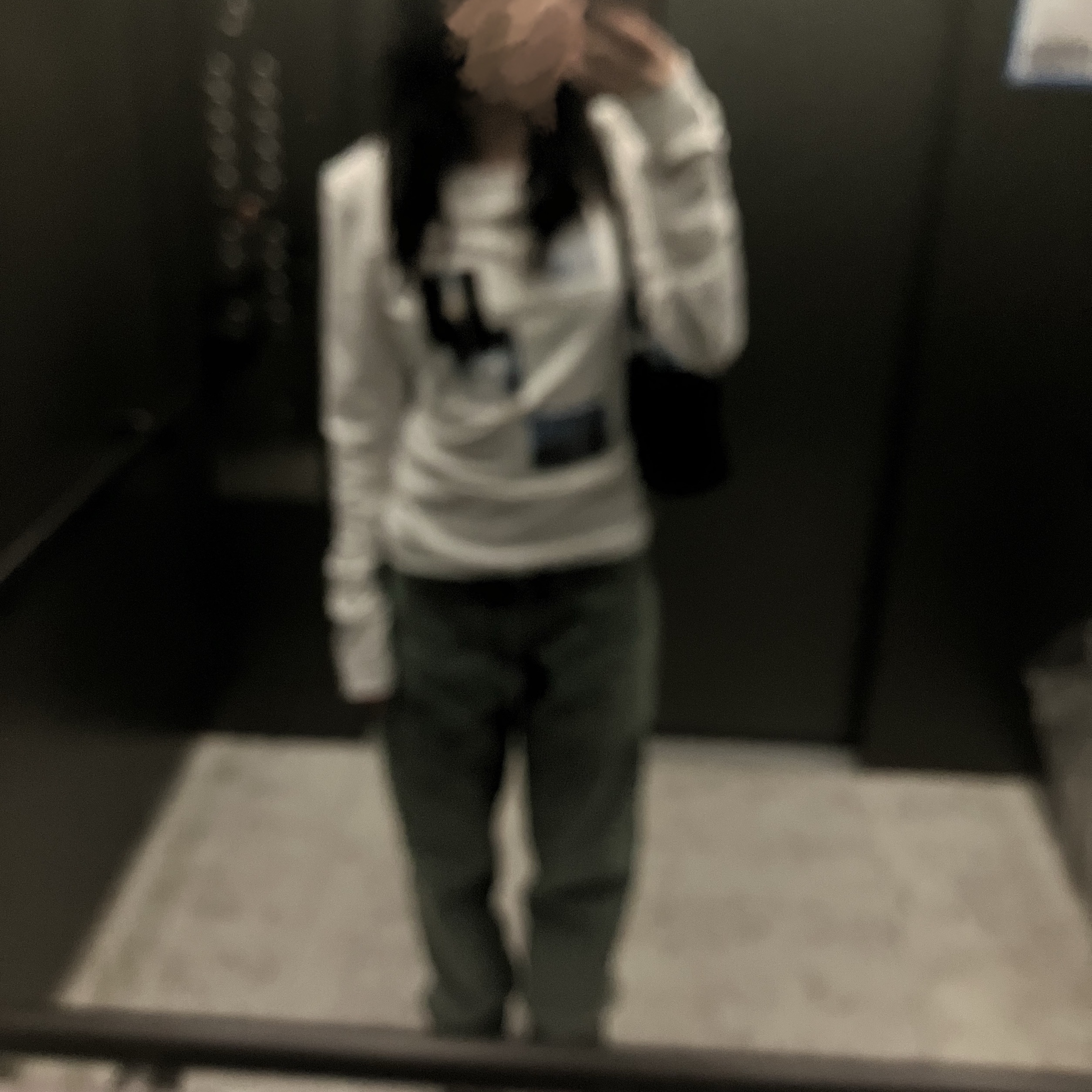 (W) Miseki Seoul Shirt Combination Long Sleeve White, Plastic Product MPa Drift Denim Pants Grey 착용 스타일 - 1