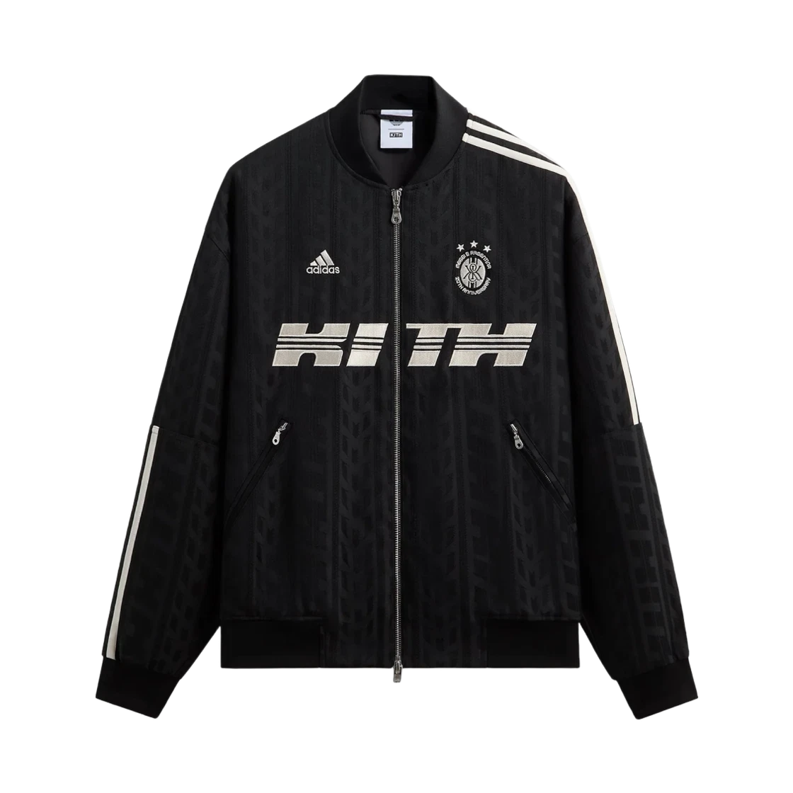KR0071 Adidas x Kith x Messi Football Bomber Jacket Black - JP Sizing