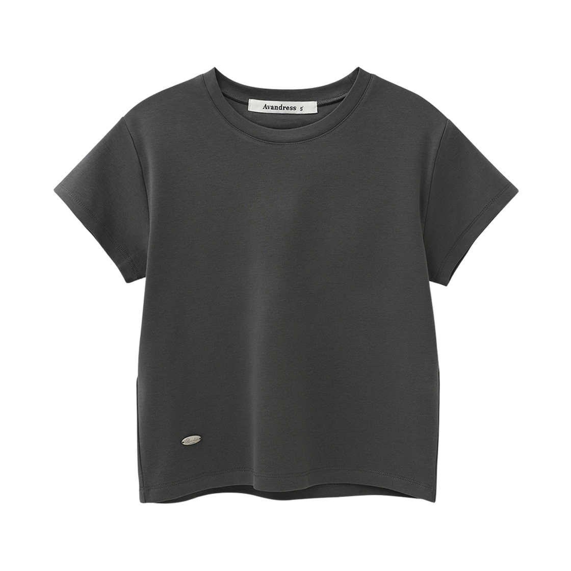 어반드레스 엘린 매트 라운드 넥 티셔츠 차콜(Avandress Eline Mate Round Neck T-Shirt Charcoal) - 1