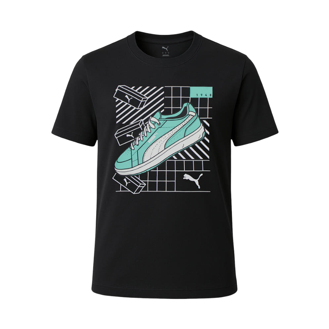 684830-01 Puma Graphic Sneakers T-Shirt Black