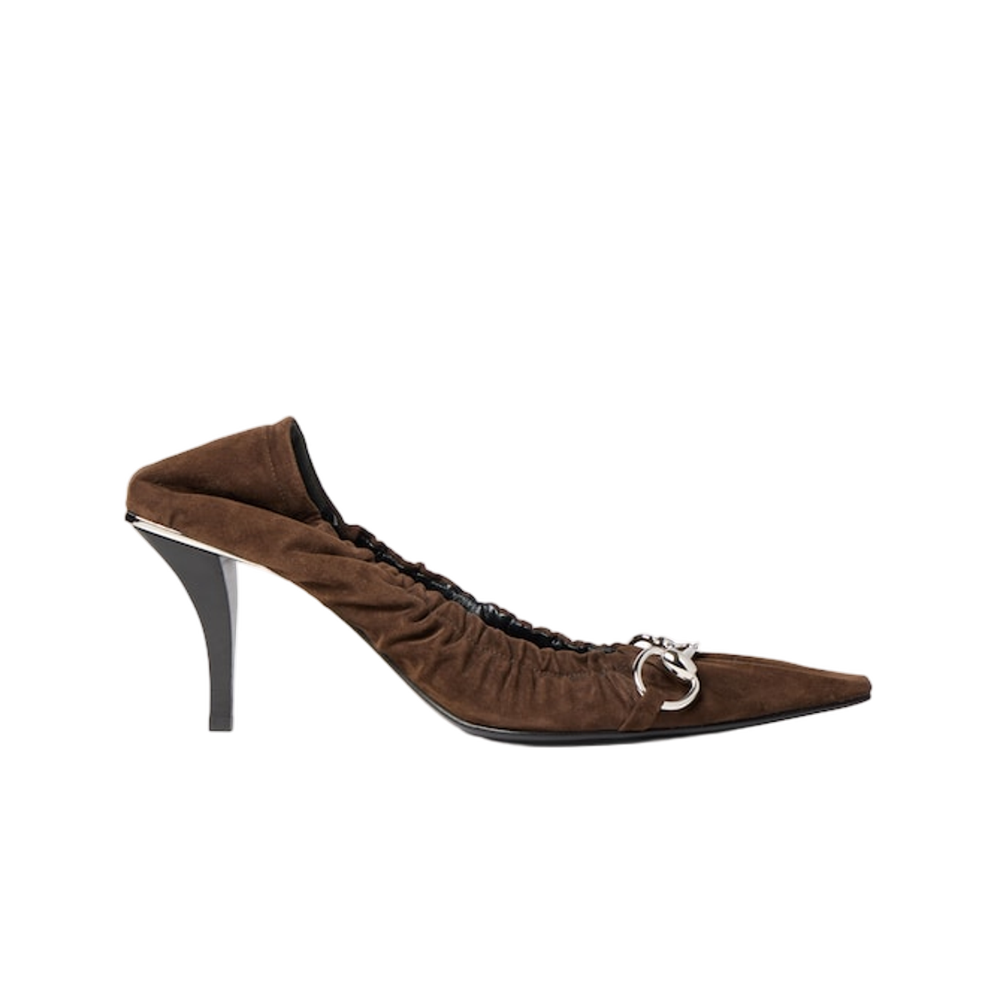 A00661-AAG9A-2714 (W) Gucci Vittoria Elastic Pump Dark Brown