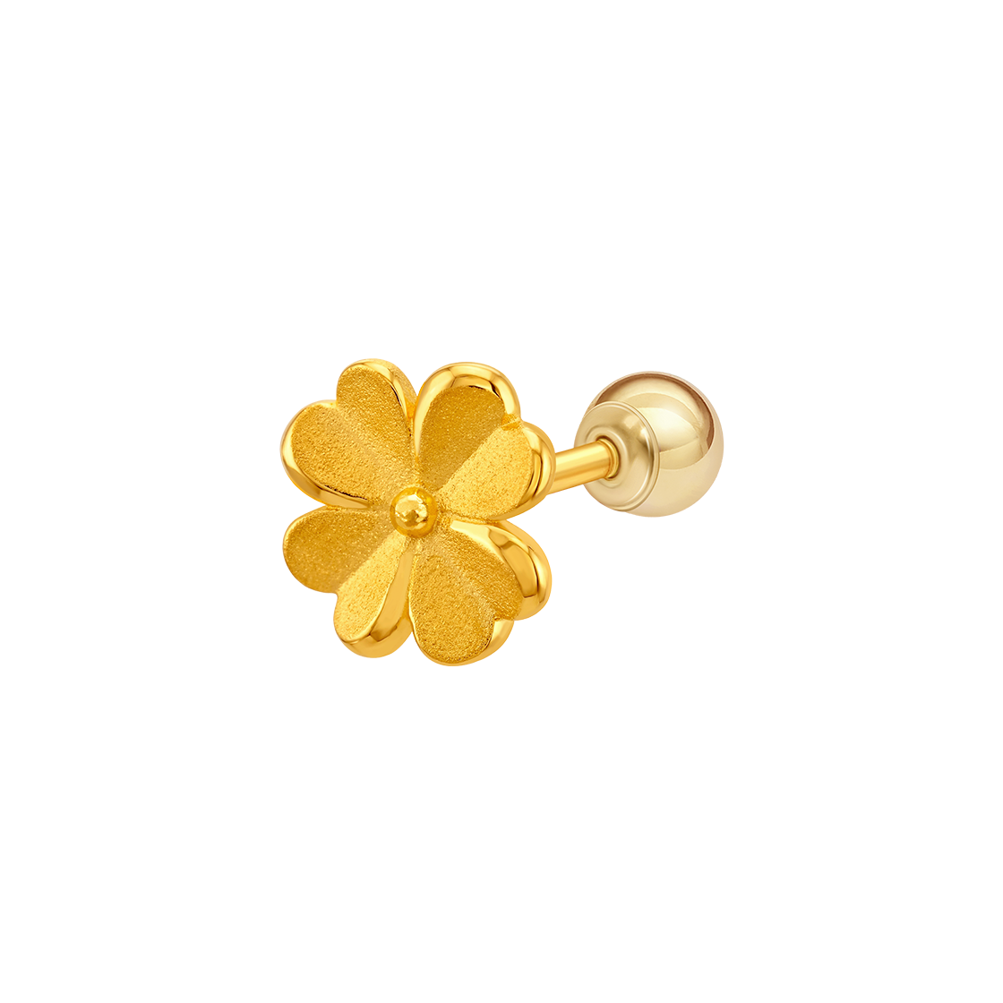 골드팡 24K 순금 럭키골든클로버 피어싱(GOLDPANG 24K Gold Lucky Golden Clover Piercing)