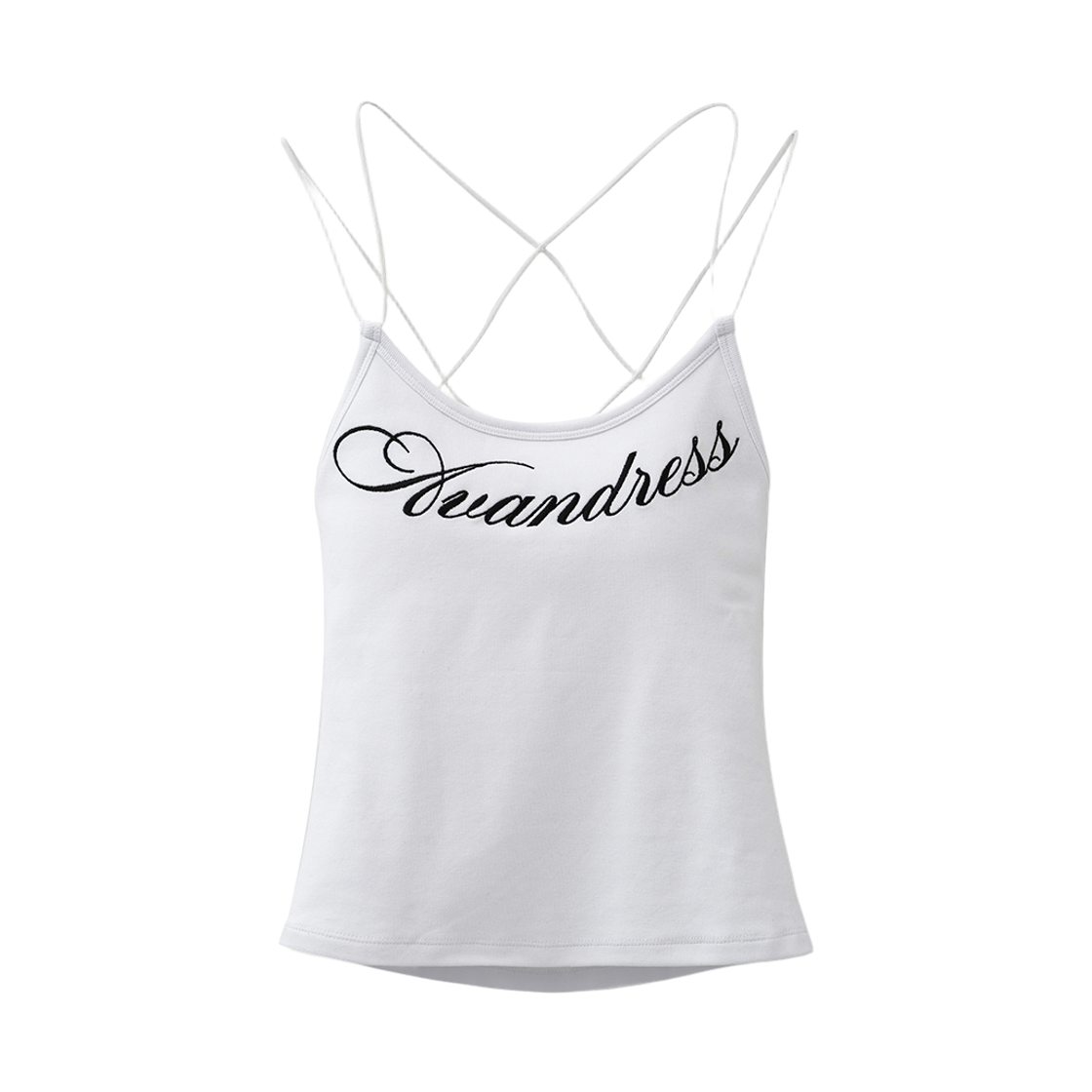 AD62TS01WH Avandress Van Cross Back String Cap Sleeveless White
