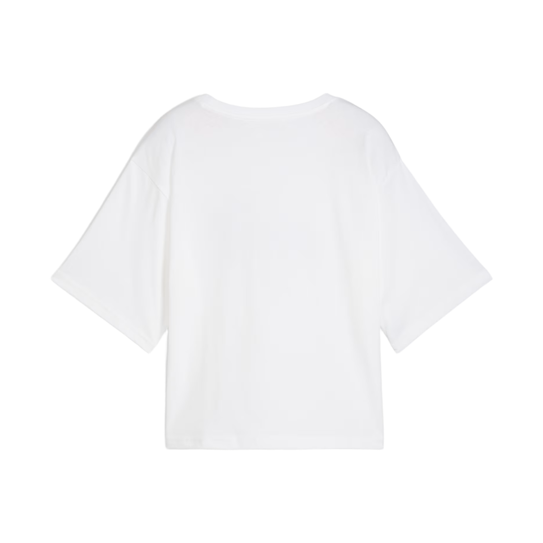(W) 푸마 에센셜 크롭 넘버원 로고 릴렉스드 티셔츠 화이트((W) Puma Essentials Cropped No.1 Logo Relaxed T-Shirt White) - 2